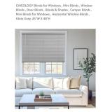 NEW 45"W X 48"H Window Blind, Gloss Grey