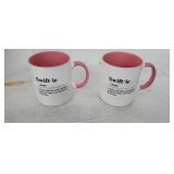NEW Set of 2 - Taylor Swift Coffee Mugs, White &