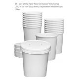 NEW 25 Pk To Go Hot/Cold Cups w/ Vented Lids,