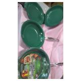 3 Pc OrGreenic Green Cookware