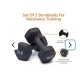 NEW  Set of 2 - 15 lb Dumbbell Hand Weights,
