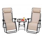 RETAIL $200.  2 New Zero Gravity Chairs  with