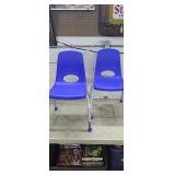 NEW Set of 2 - 12" School Chair w/ Chromed Steel