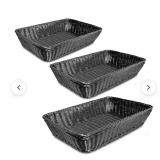 3 New Rectangular Trim Storage Baskets stack