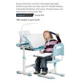 NEW Kids Desk & Chair Set w/ LED Lamp, Height