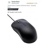 Amazon Basics 3-Button USB Wired Mouse -