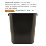 NEW Rubbermaid 7-Gal Wastebasket, Black