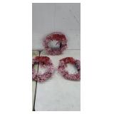Set of 3 - 10" Light Up Wreaths, Red*appears