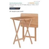 Winsome Alex 2-pc Set TV Table, Natural, 19.06 x