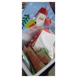 Tote Full of Holiday Gift Bags, Tissue Paper,