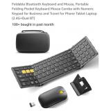 NEW Foldable Bluetooth Keyboard & Mouse w/ Case,