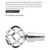 NEW Set of 2 - 48" to 84" Adjustable Silver