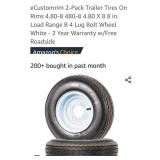 (2) New Trailer Tires & Rims (4.80-8) 4 Lug