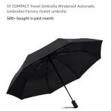 NEW Travel Umbrella, Automatic Button, Black