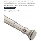 NEW Spring Tension Shower Curtain Rod, 54"-90",