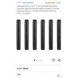 6 Pack 1/2" ï¿½ 6" Pre-Cut Black Metal