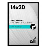 NEW 14" x 20" Picture Frame w/ Plexiglass, Black