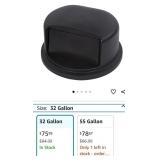 New  Plastic Round Waste Bin Dome Lid With Hinged