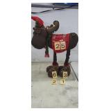 NEW Light Up Moose Countdown to Christmas w/