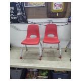 NEW Set of 2 - 12" School Chair w/ Chromed Steel