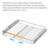 Extendable Pull Out Cabinet Drawer Organizer w/
