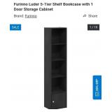 Furinno Luder 5-Tier Shelf Bookcase with 1 Door