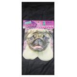 NEW Ladies Size 6-10 Pug Socks & Dog Paw Prints,