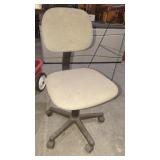 Office Chair on Rollers, Adjustable Height.