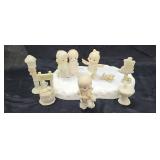 Vintage Precious Moments Winter Skating Scene, 9