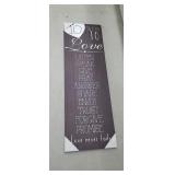 NEW "10 Ways to Love" Wooden Wall Art, 11.75" x