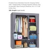 NEW Portable Closet w/ 1 Hanging Rod & 6 Storage