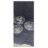 Set of 3 Pyrex Glass Mixing Bowls, 1.5L, 2.5L,