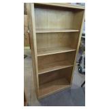 Wood Bookcase. 4 Shelf  30" W x 5 