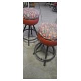 2 Swivel Industrial Stools