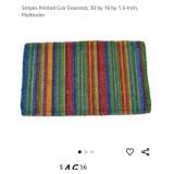 Stripes Printed Coir Doormat, 30" x 18" x 1.5",