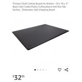 NEW 24" x 18" x .5" Plastic Cutting Board w/ Non