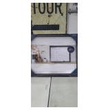 NEW Dry Erase Calendar w/ Grey Frame, 21" x 17"
