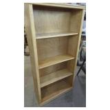 Wood Bookcase. 4 Shelf  30" W x 5 