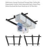 Garage Ceiling Bin Organization System With