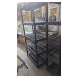 Black Plastic Shelf Unit 5 Shelves 71"Tall x