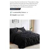 King Size 7 Pc Bed in a Bag, Pintuck,