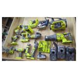 Large 18v Ryobi Tool Lot   includes 3 Battery