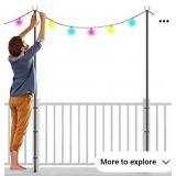 NEW 8ft String Light Poles w/ Hooks for Decking,