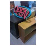 Hanging Lighted Open Sign.  Flashes,  Great