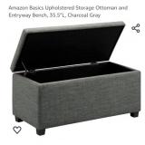 NEW Upholstered Storage Ottoman/Entryway Bench,