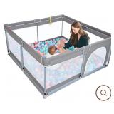 70" x 47" Baby Playpen, Dark Grey*appears