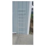 White Metal Shelf 6ft tall x q8" wide x 6"