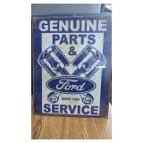 Metal Ford Parts & Service Sign 12"x16".   This