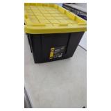 27 Gallon Commander Storage Tote Block/ yellow.