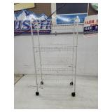 4 Tier Utility Cart, White, 11.5" x 17" x